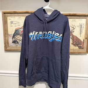 Wrangler Men's Navy Hoodie with Logo
